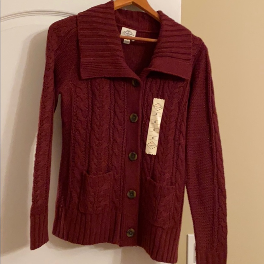 Shawl Collar Ruby sweater